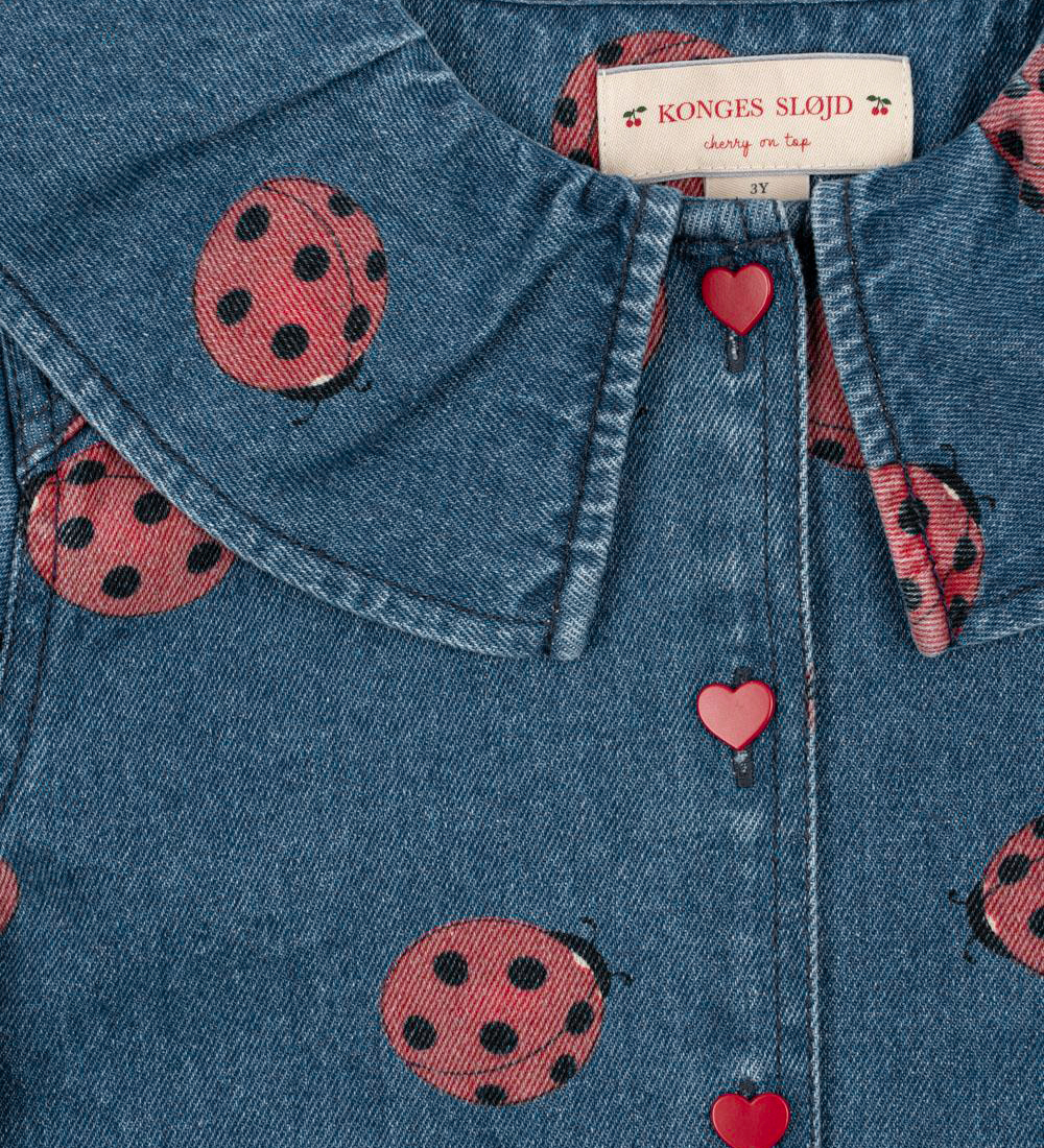 Konges Sløjd Denim Skjorte - Magot - Ladybug