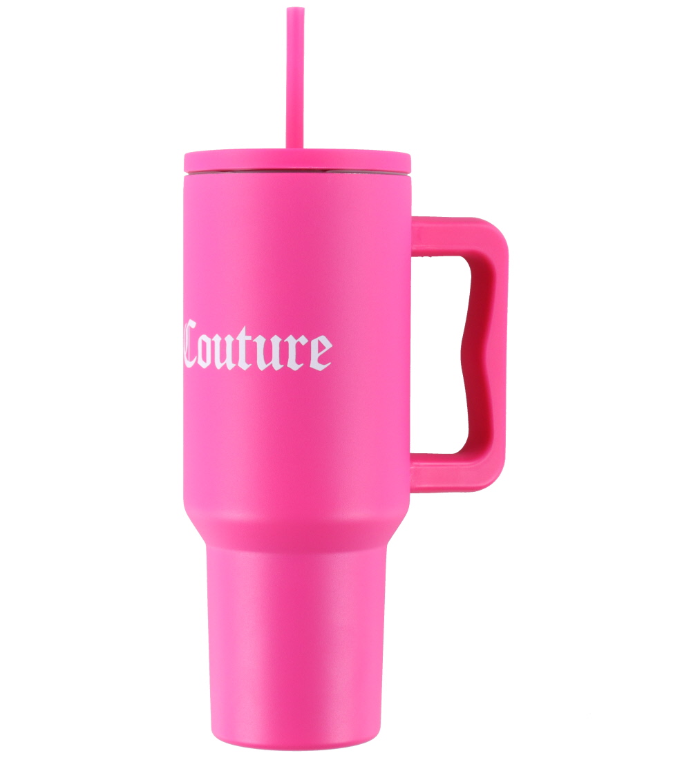 Juicy Couture Termokop m. Sugerør - 1,2 liter - Hot Pink