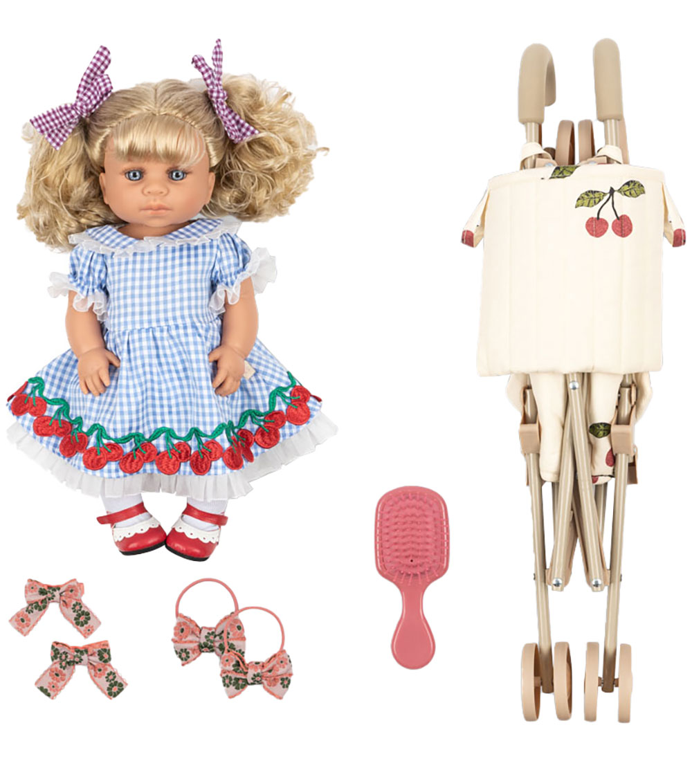 Konges Sløjd Dukke m. Klapvgn  -Delphine Doll