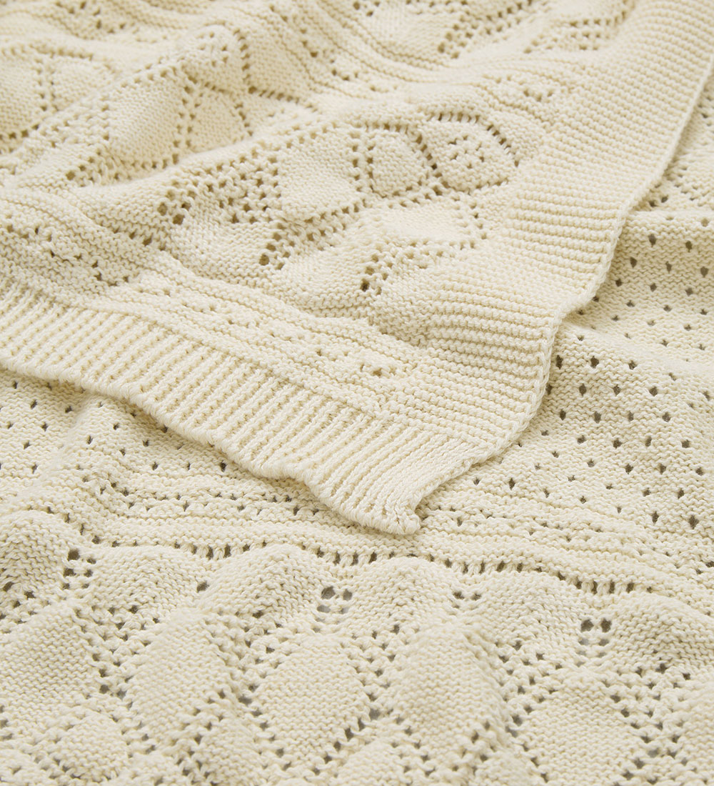 Cam Cam Babytæppe - Strik - Pointelle - Off White