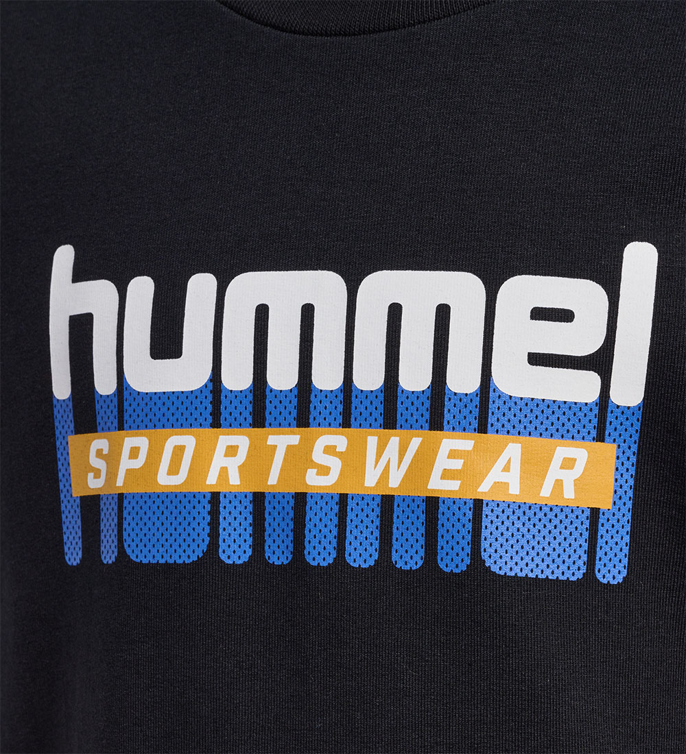 Hummel Sweatshirt - hmlTukas - Sort m. Print