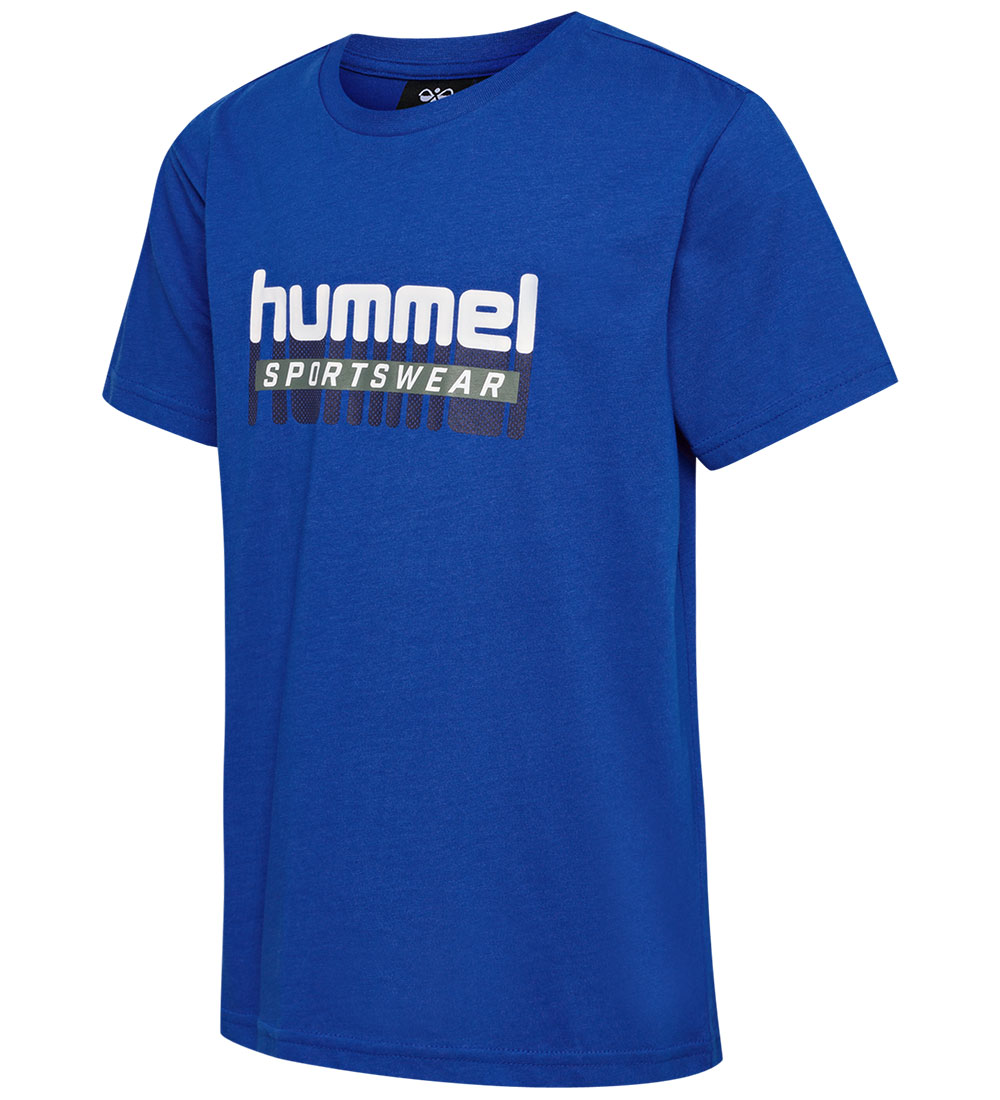 Hummel T-Shirt - hmlTukas - Blue Lolite m. Print