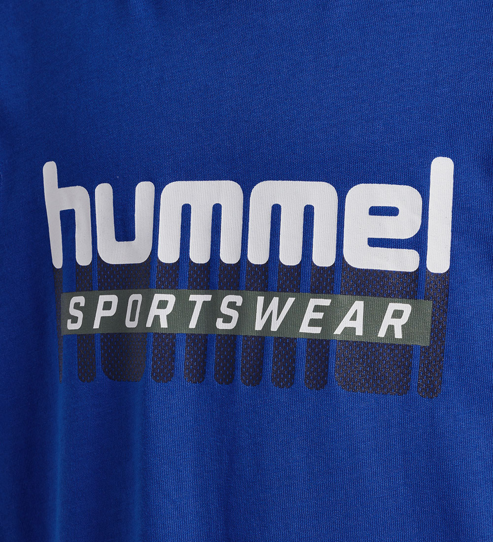 Hummel T-Shirt - hmlTukas - Blue Lolite m. Print