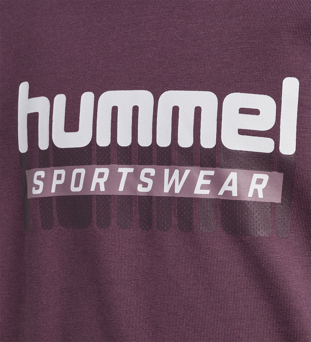 Hummel Sweatshirt - hmlTukas - Huckleberry m. Print