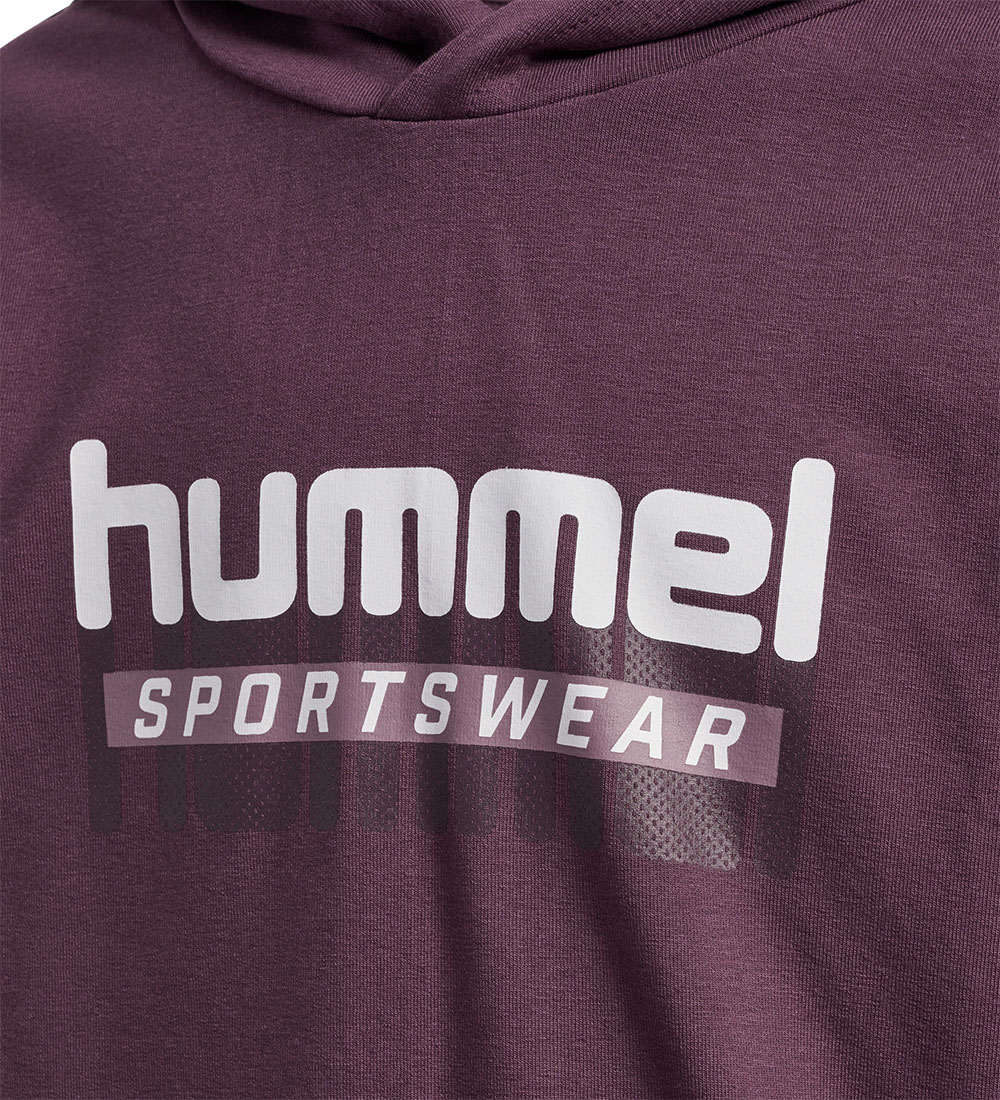 Hummel Hættetrøje - hmlTukas - Huckleberry m. Print