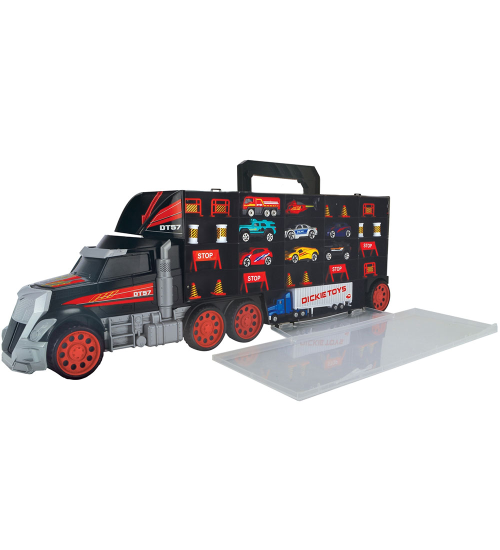 Dickie Toys Lastbil m. Biler - Truck Carry Case