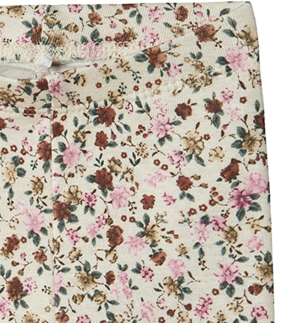 Name It Leggings - NbfSolla - Peyote Melange m. Blomster