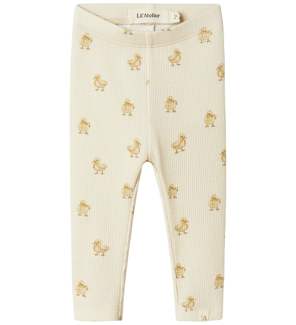 Lil Atelier Leggings - NbnLavo - Turtledove/Duck