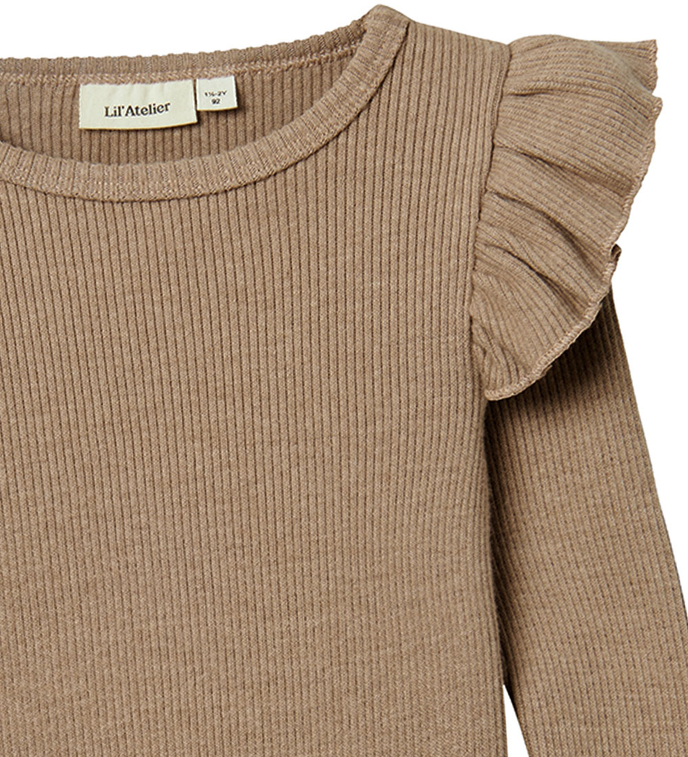 Lil Atelier Bluse - Rib - NmfSophia - Rugby Tan