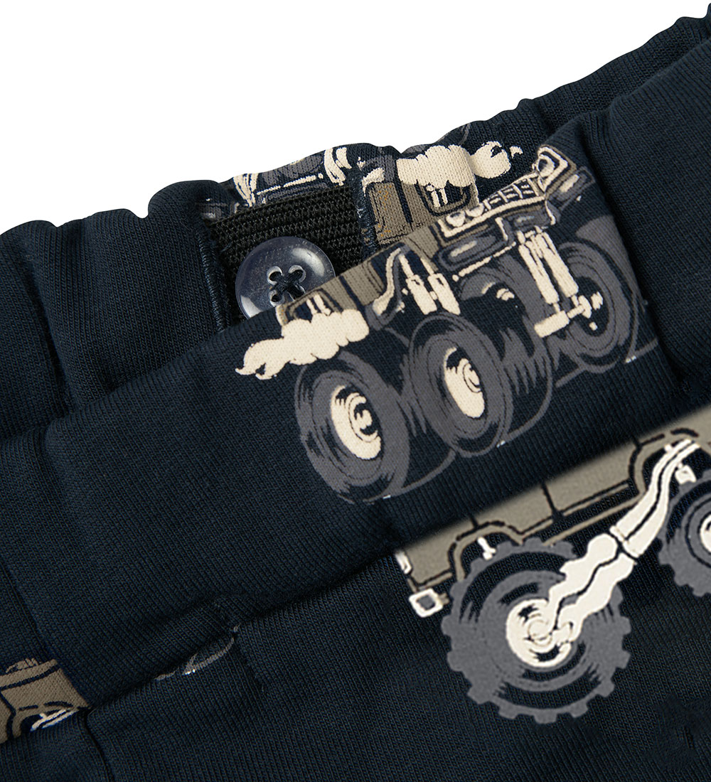 Name It Sweatpants - NmmSeb - Dark Sapphire m. Monstertrucks