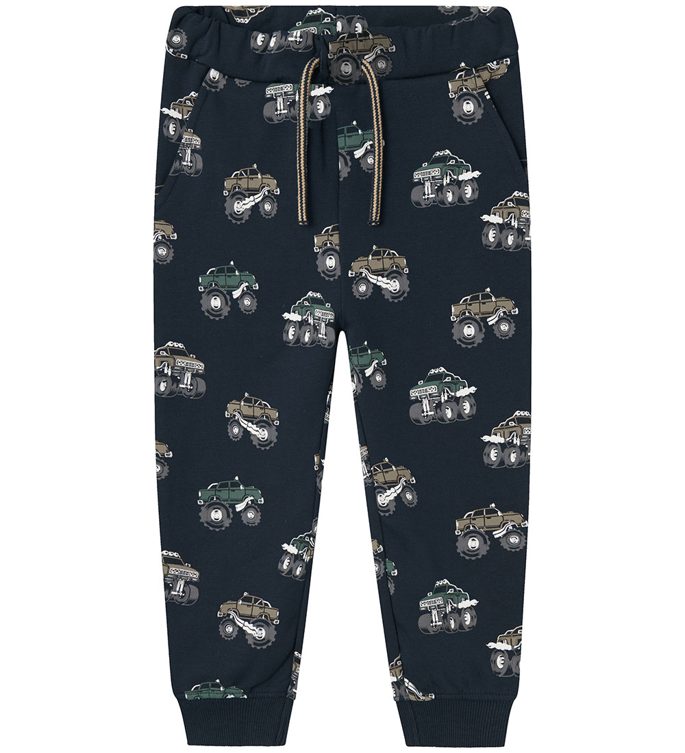 Name It Sweatpants - NmmSeb - Dark Sapphire m. Monstertrucks