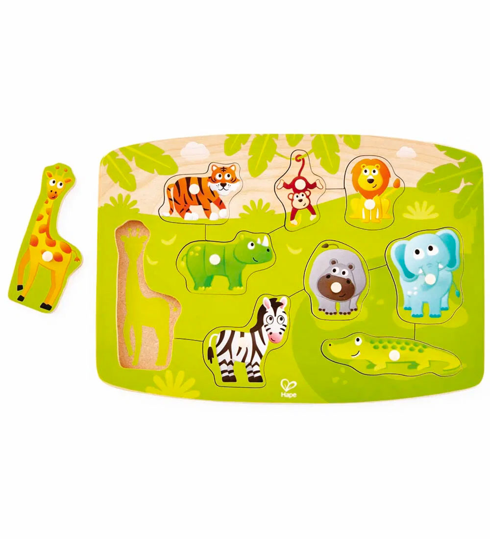 Hape Puslespil - 10 Brikker - Jungle Peg