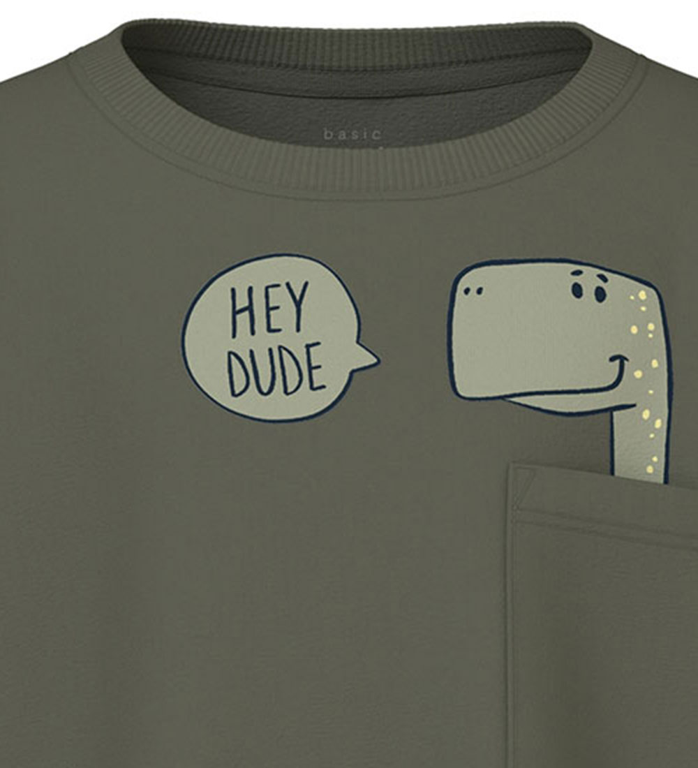 Name It Bluse - NmmVillian - Dusty Olive/Brontosaurus