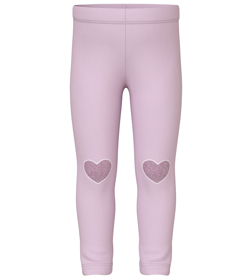Name It Leggins - NmfDavina - Sweat - Winsome Orchid/Hearts
