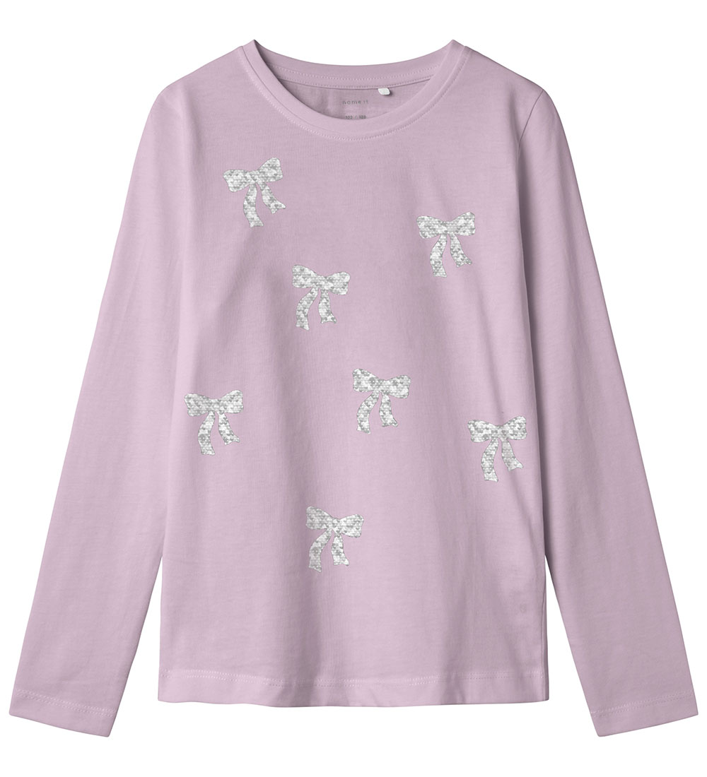 Name It Bluse - NkfTudu - Paliet Sløjfer - Winsome Orchid