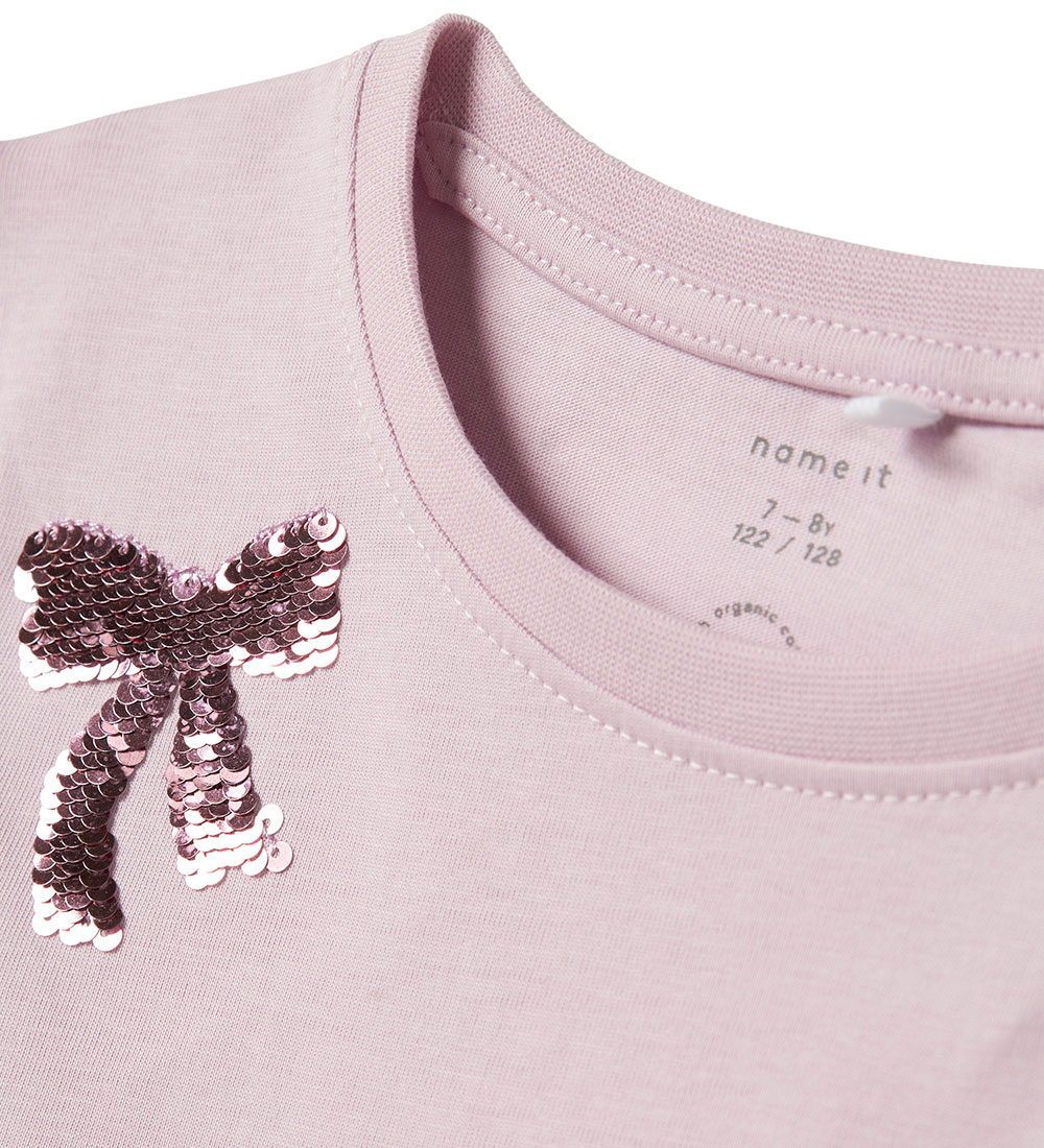 Name It Bluse - NkfTudu - Paliet Sløjfer - Winsome Orchid