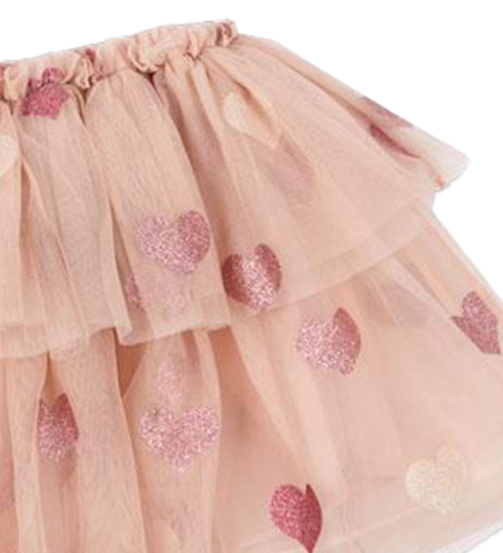 Konges Sløjd Nederdel - Tulle - Heart Rose Glitter