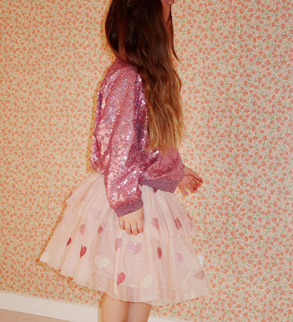 Konges Sløjd Nederdel - Tulle - Heart Rose Glitter
