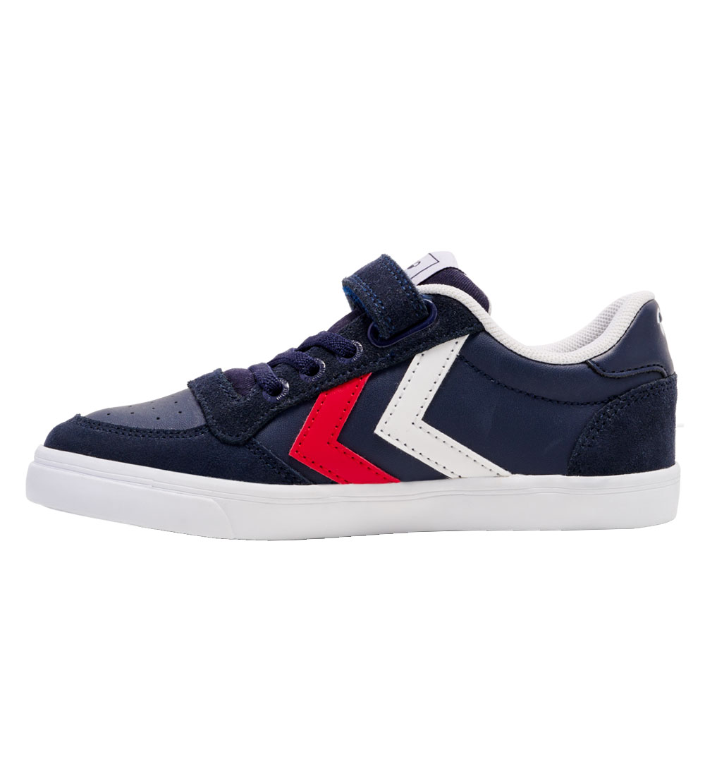 Hummel Sko - Slimmer Stadil Leather Low Jr - Peacoat