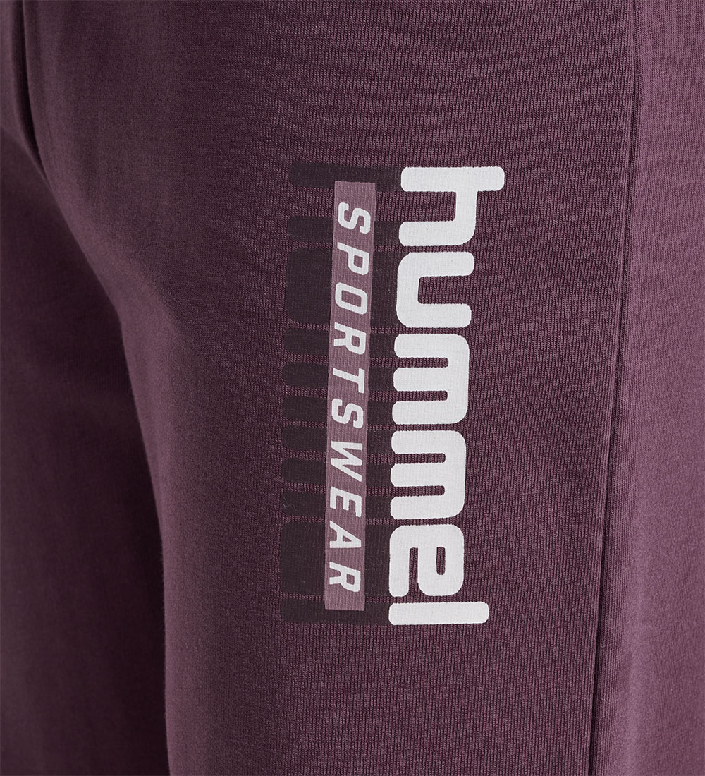 Hummel Sweatpants - hmlTukas - Huckleberry m. Print