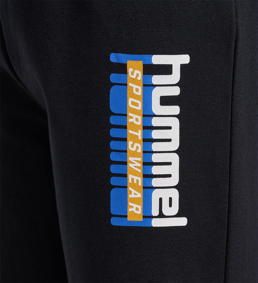 Hummel Sweatpants - hmlTukas - Sort m. Print