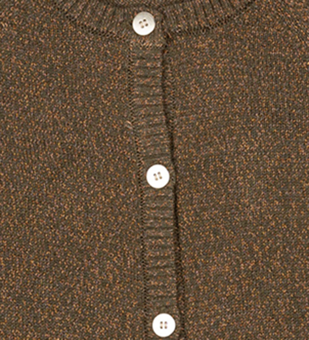 The New Cardigan - Strik - TnEve - Ivy Green m. Glimmer