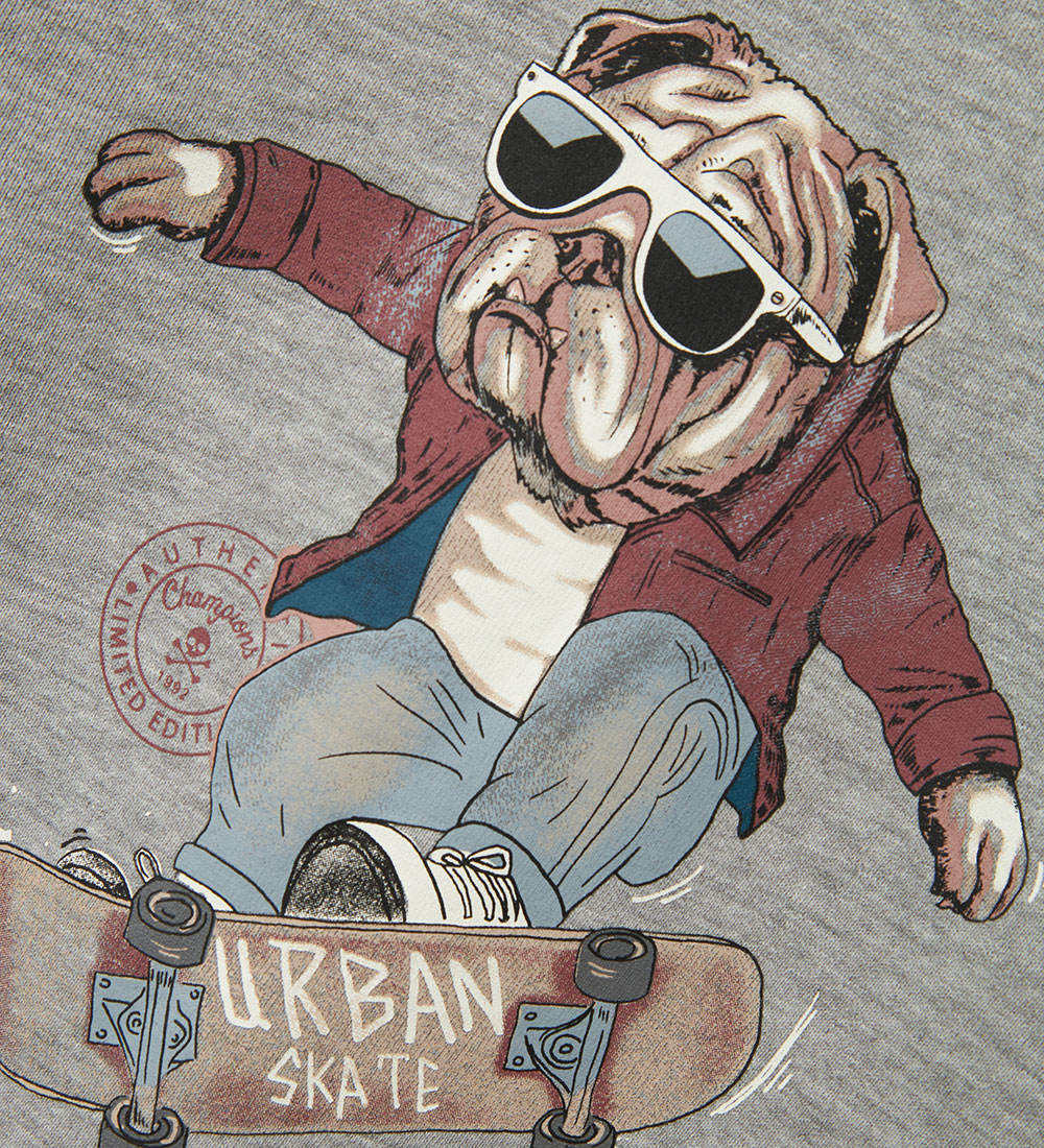 Name It Sweatshirt - NkmTehogo - Grey Melange m. Print