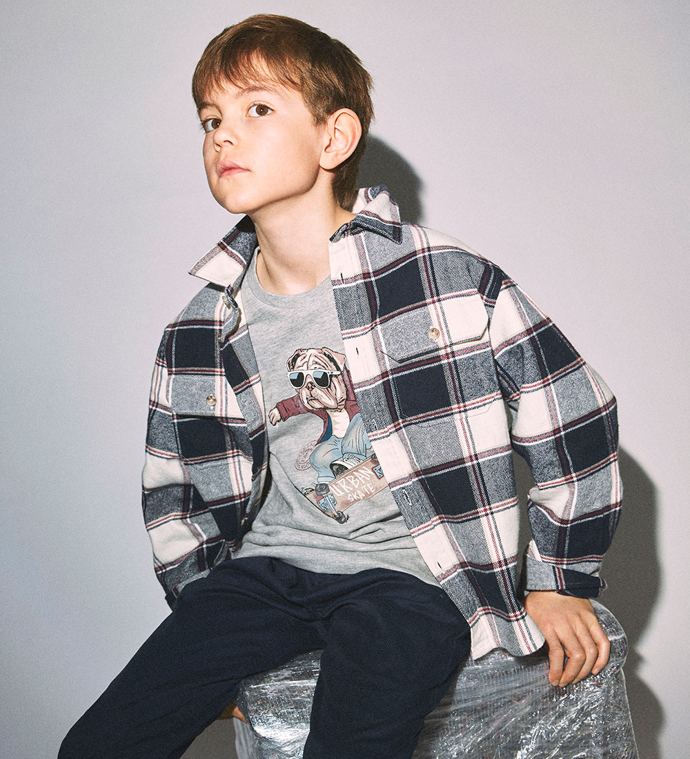 Name It Sweatshirt - NkmTehogo - Grey Melange m. Print