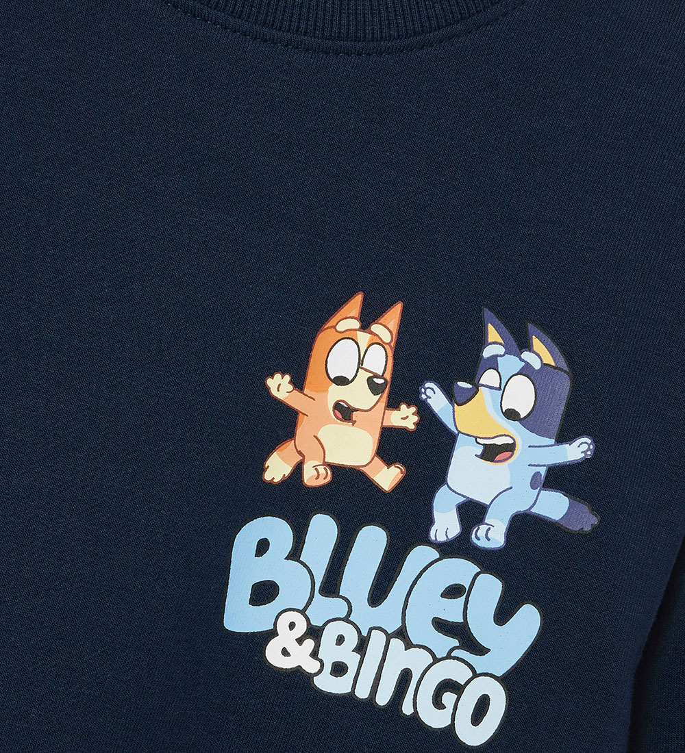 Name It Sweatshirt - NmmNuse Bluey - Navy Blazer m. Print