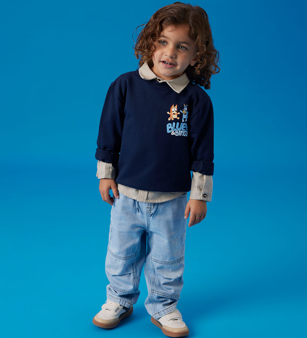 Name It Sweatshirt - NmmNuse Bluey - Navy Blazer m. Print