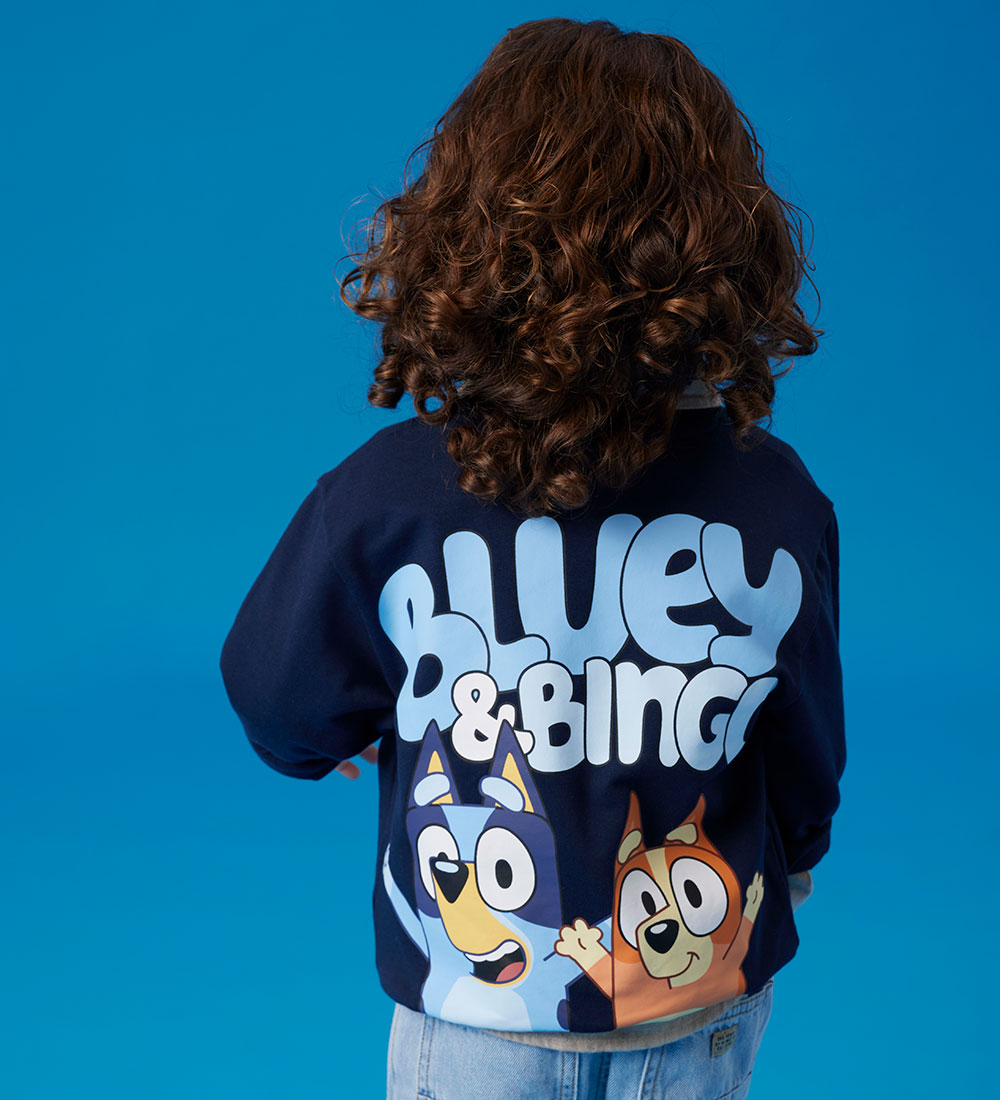 Name It Sweatshirt - NmmNuse Bluey - Navy Blazer m. Print