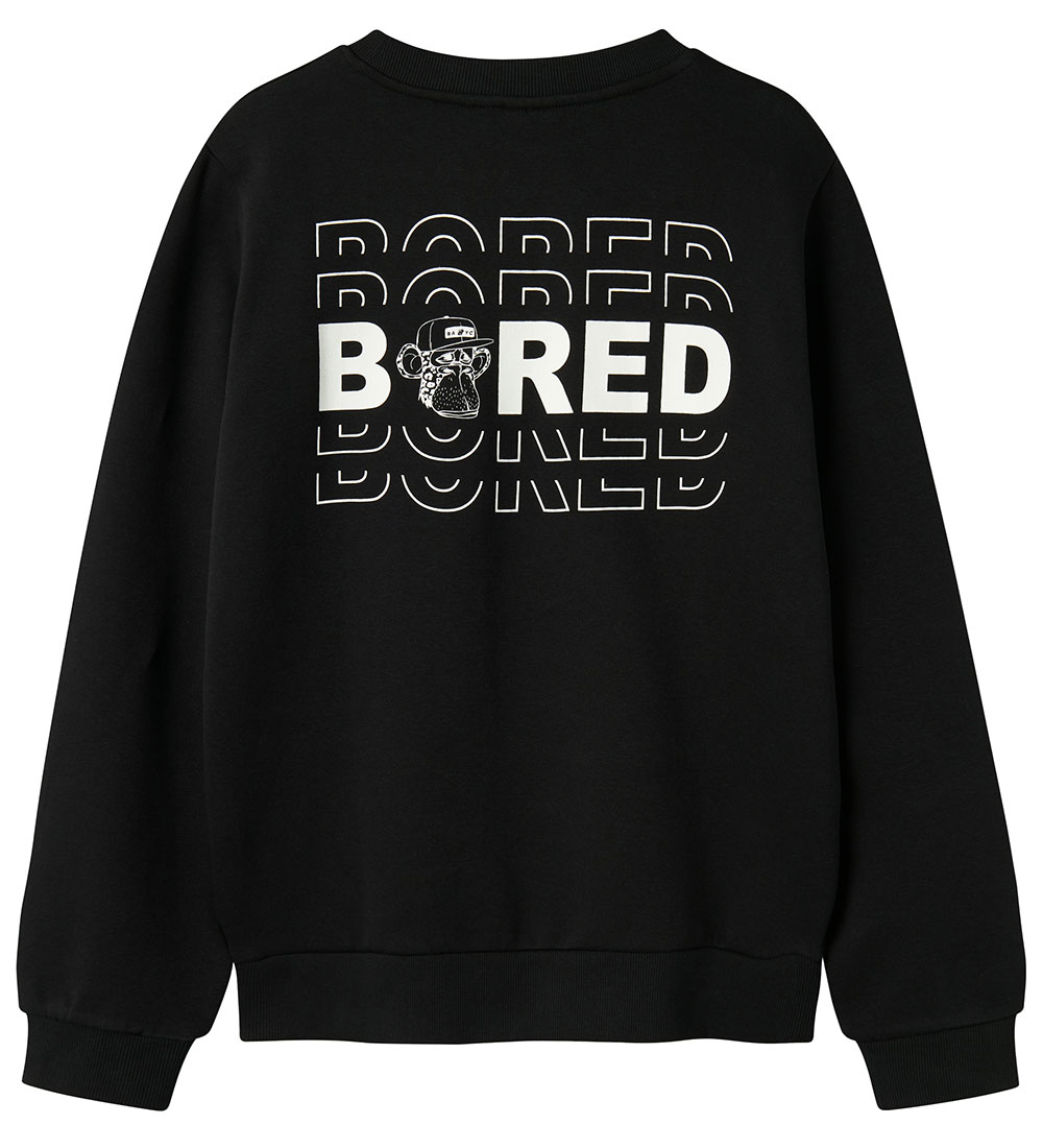 LMTD Sweatshirt - NlmAbrosso BoredOFD - Sort m. Print