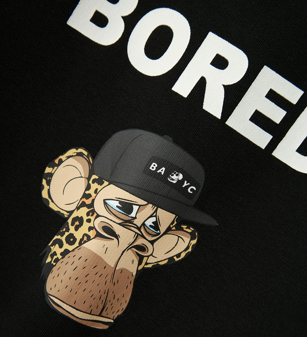 LMTD Sweatshirt - NlmAbrosso BoredOFD - Sort m. Print