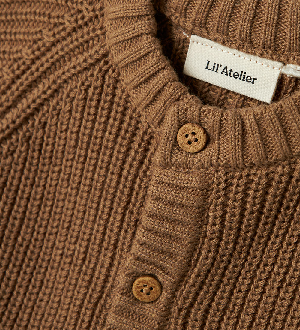 Lil' Atelier Cardigan - Strik - NbnEmlen - Sepia Tint