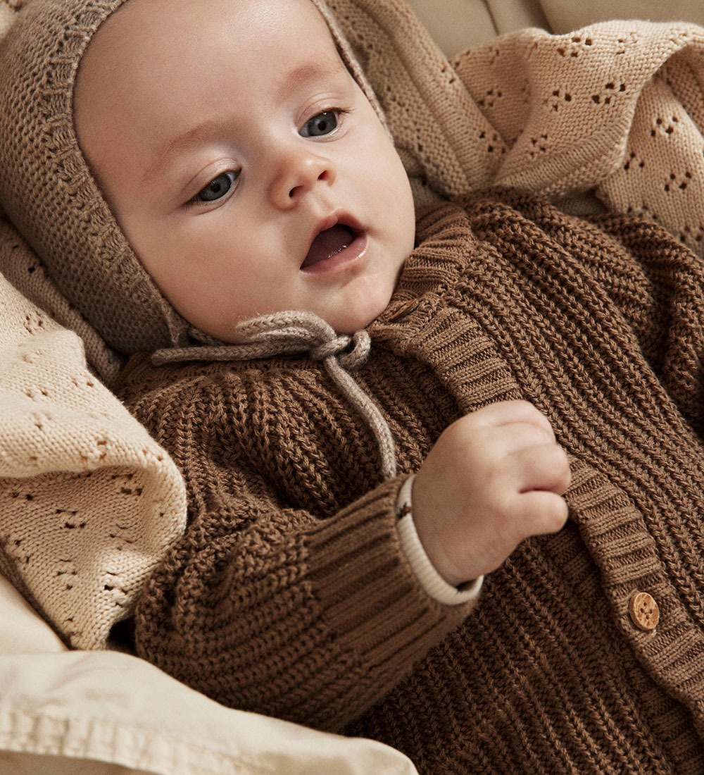 Lil' Atelier Cardigan - Strik - NbnEmlen - Sepia Tint