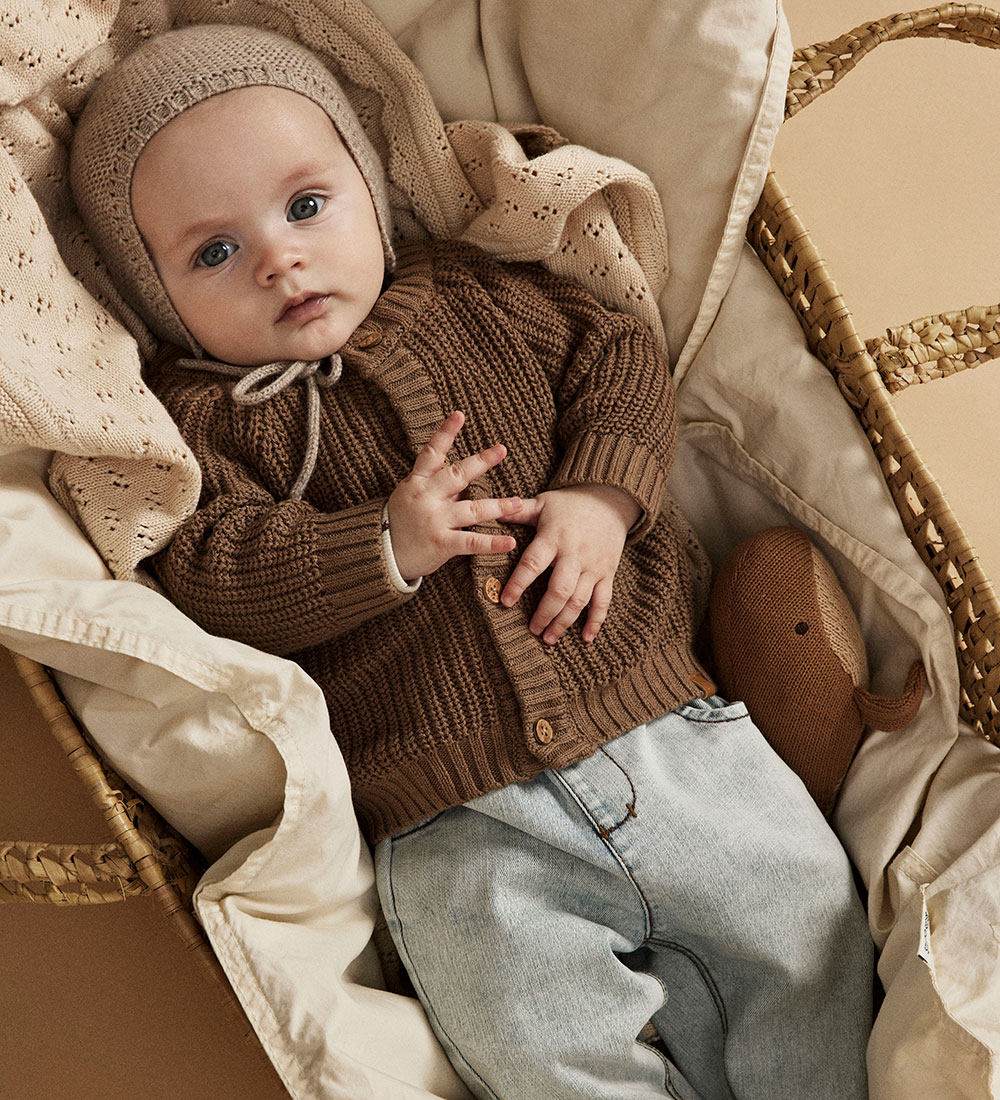 Lil' Atelier Cardigan - Strik - NbnEmlen - Sepia Tint