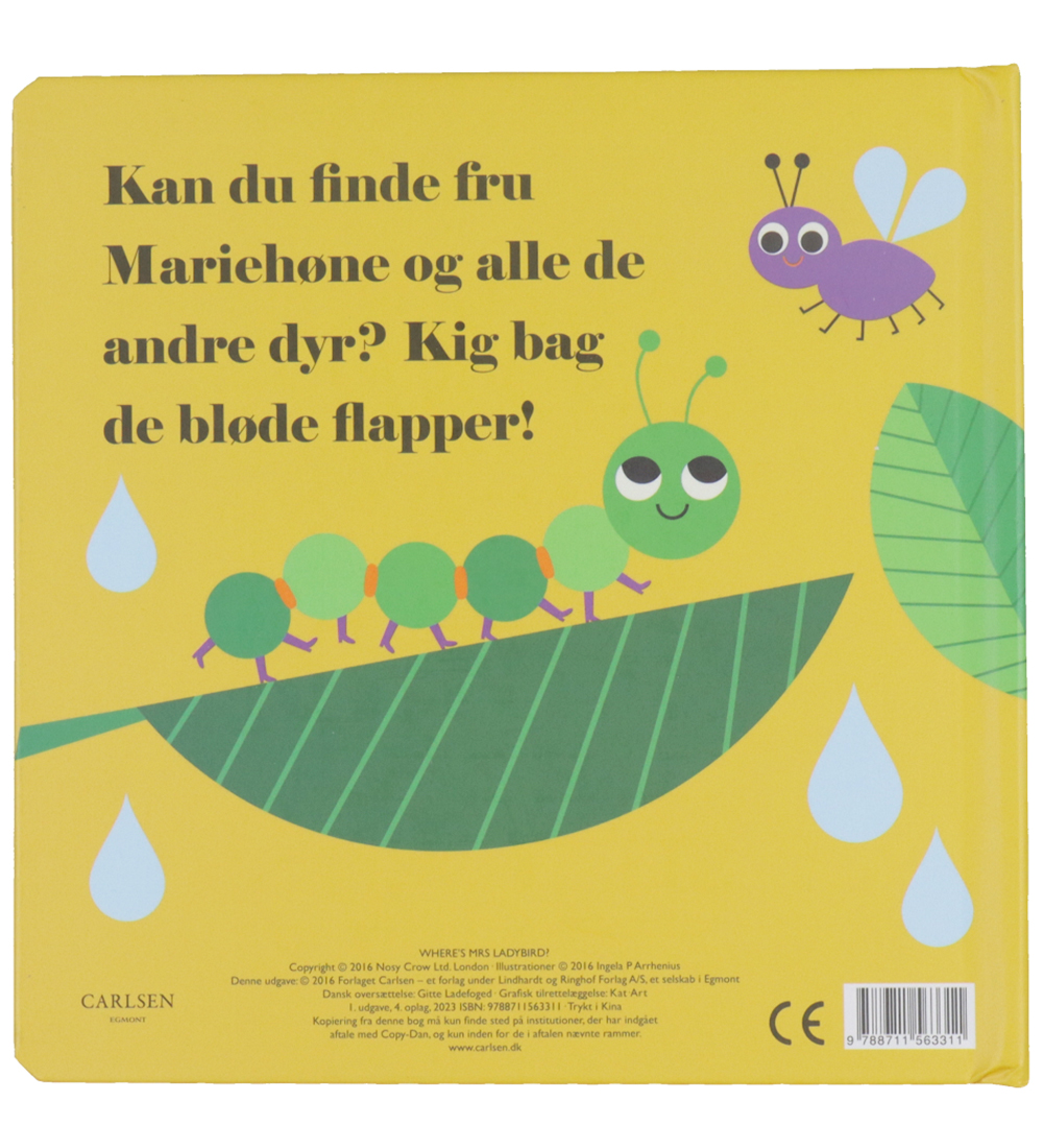 Forlaget Carlsen Billedbog m. Flapper - Hvor Er Fru Mariehøne?
