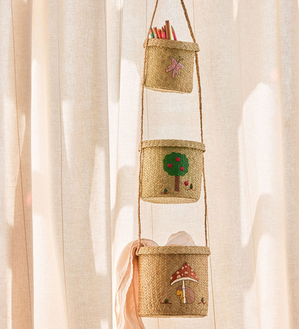 Rice Opbevaringskurve - Raffia - 3 stk. - 83 cm - Happy Forest