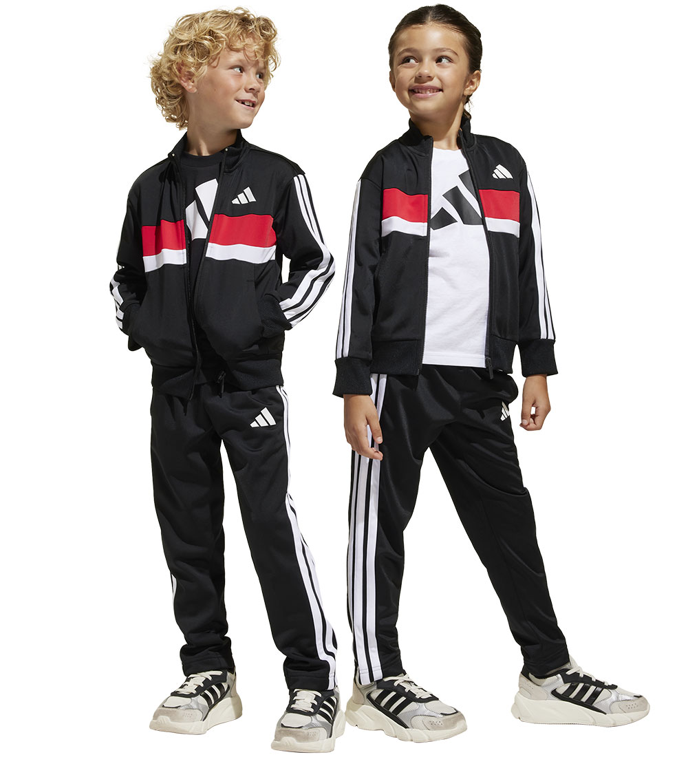adidas Performance Træningssæt - LK 3S - Black/White/Purrub
