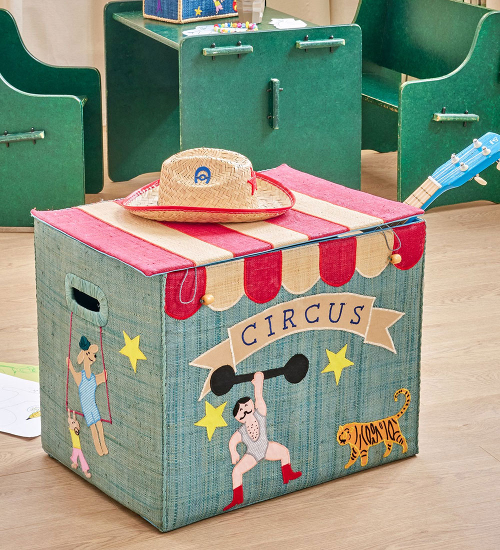 Rice Opbevaringskurv - Raffia - Foldbar - Circus