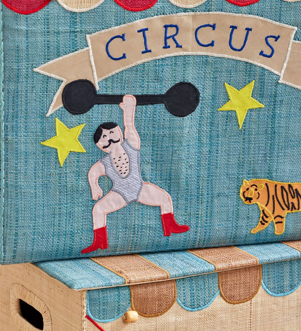 Rice Opbevaringskurv - Raffia - Foldbar - Circus