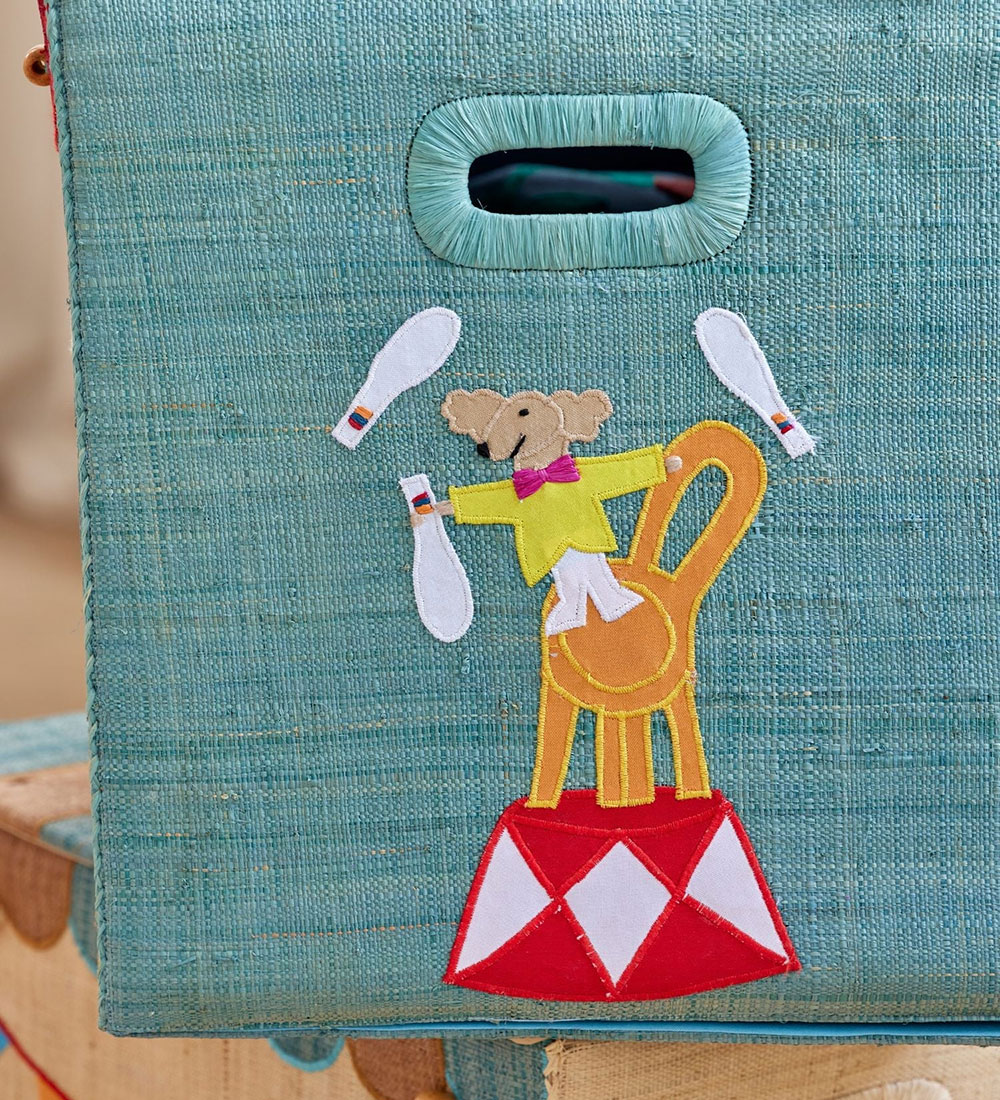 Rice Opbevaringskurv - Raffia - Foldbar - Circus