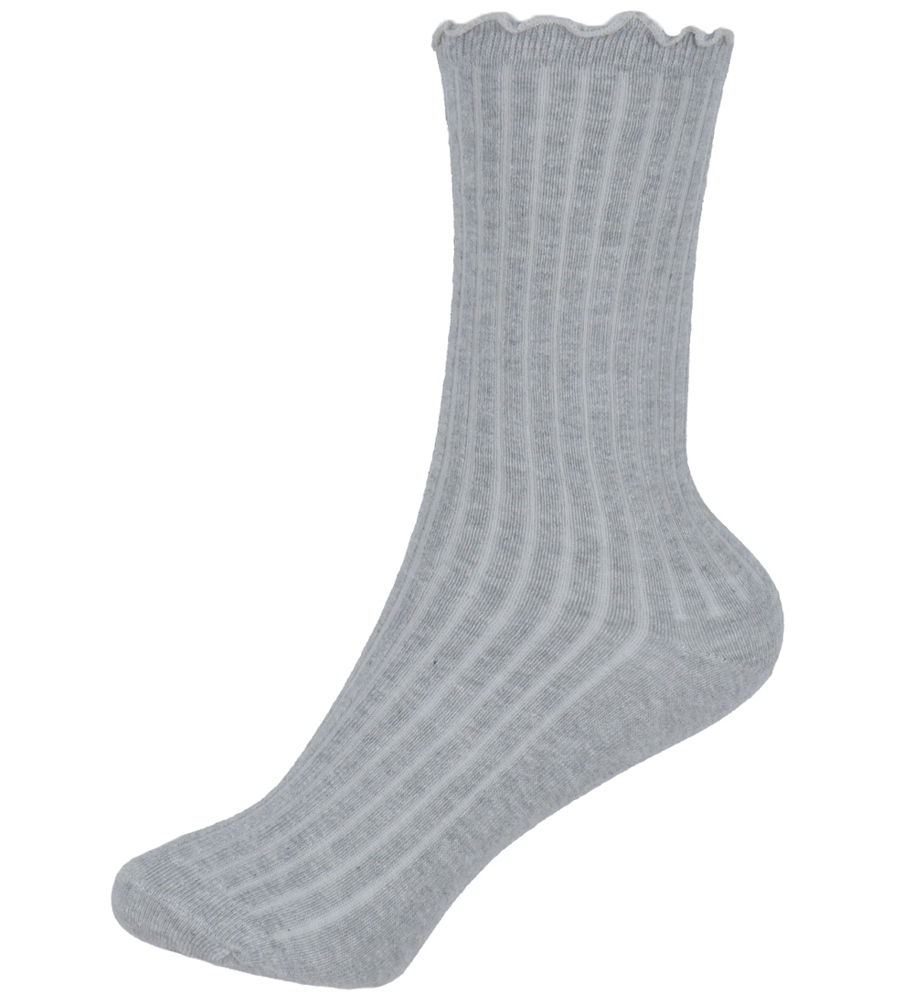 Name It Strømper - 3-pak - NkfSille - Bright White/Grey Melange/