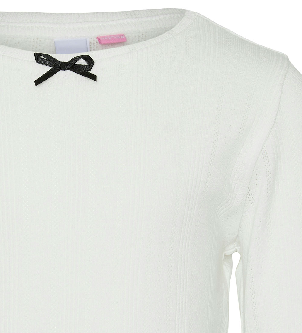 Vero Moda Girl Bluse - VmJulietta - Snow White/Black Contrast