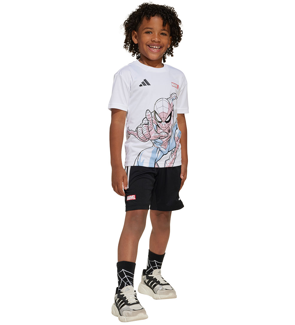 adidas Performance Sæt - T-shirt/Shorts - LK MRVL SM TSET - Hvid