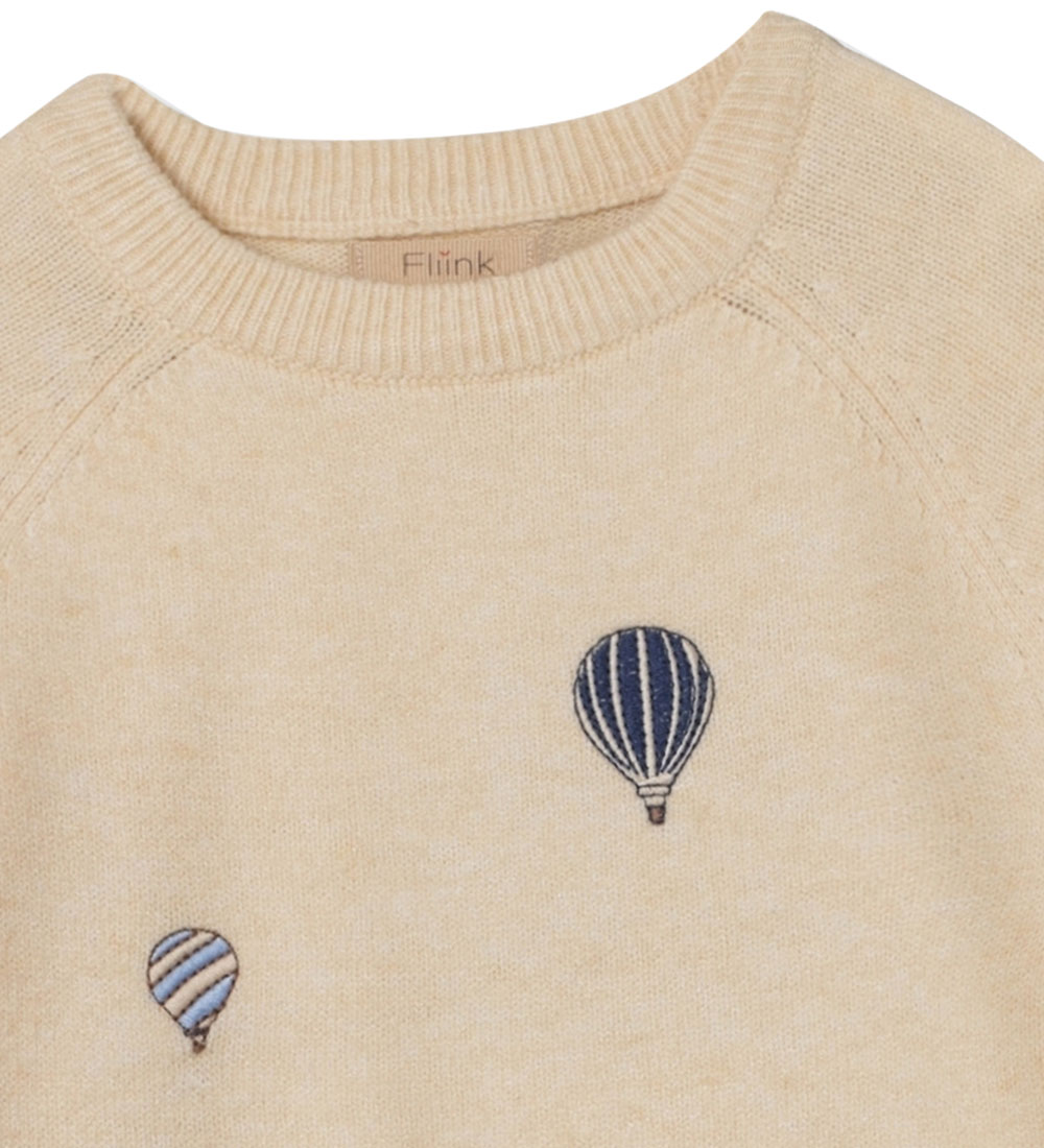 Fliink Bluse - Strik - Alon Balloon - Sandshell
