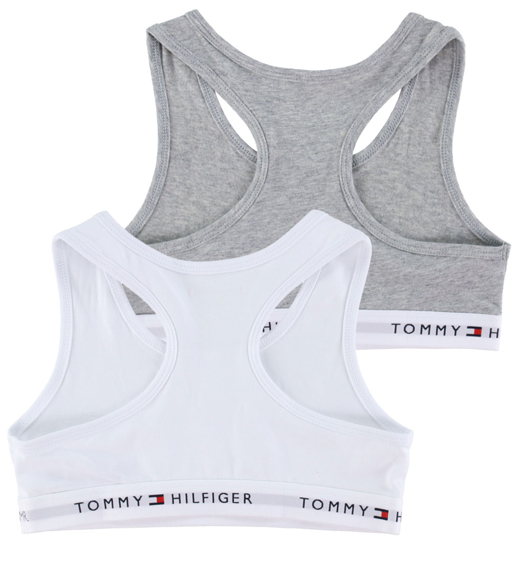 Tommy Hilfiger Toppe - 2-pak - Hvid/Gråmeleret