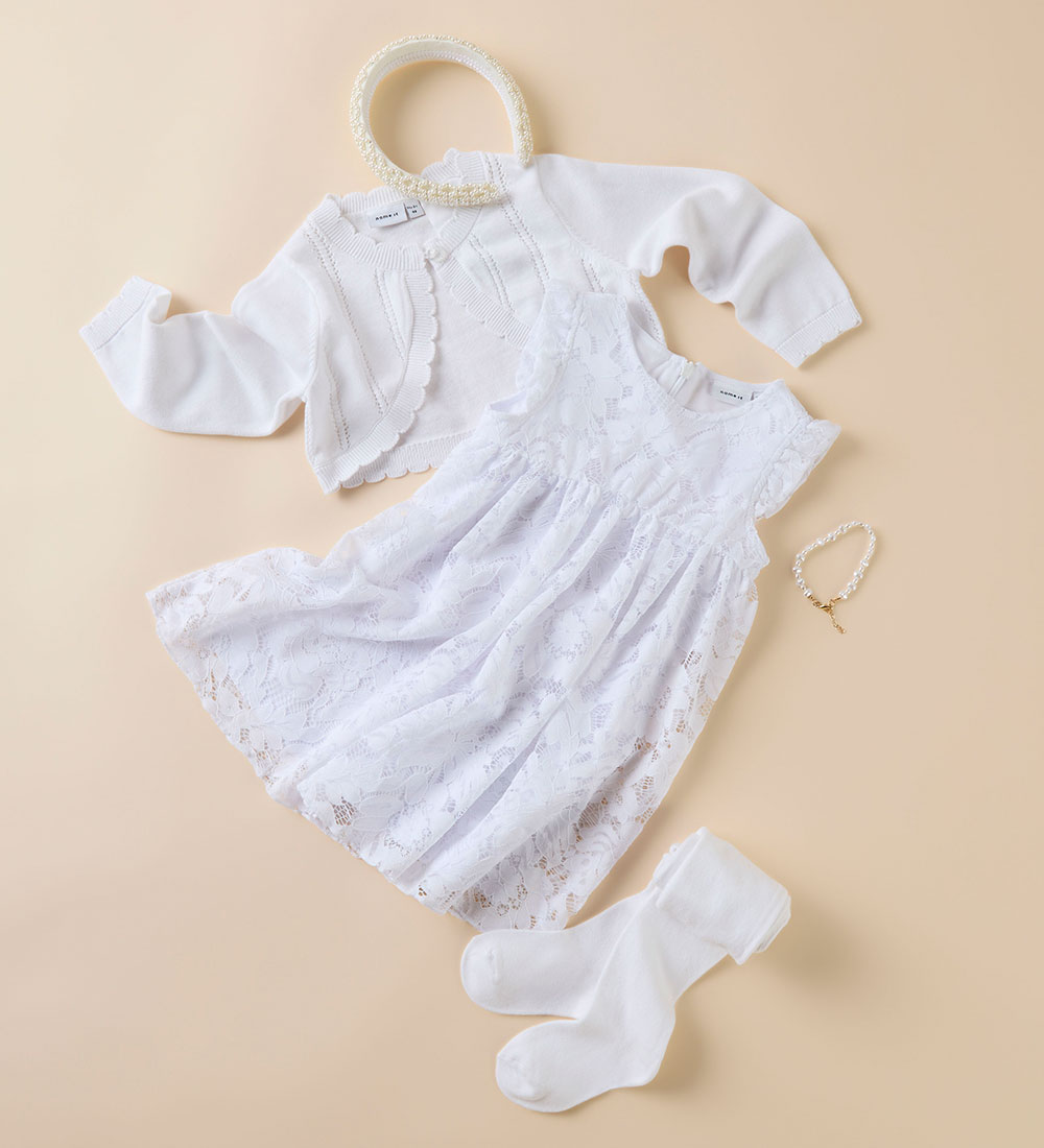 Name It Cardigan - Bolero - Strik - NmfTilli - Bright White m. H