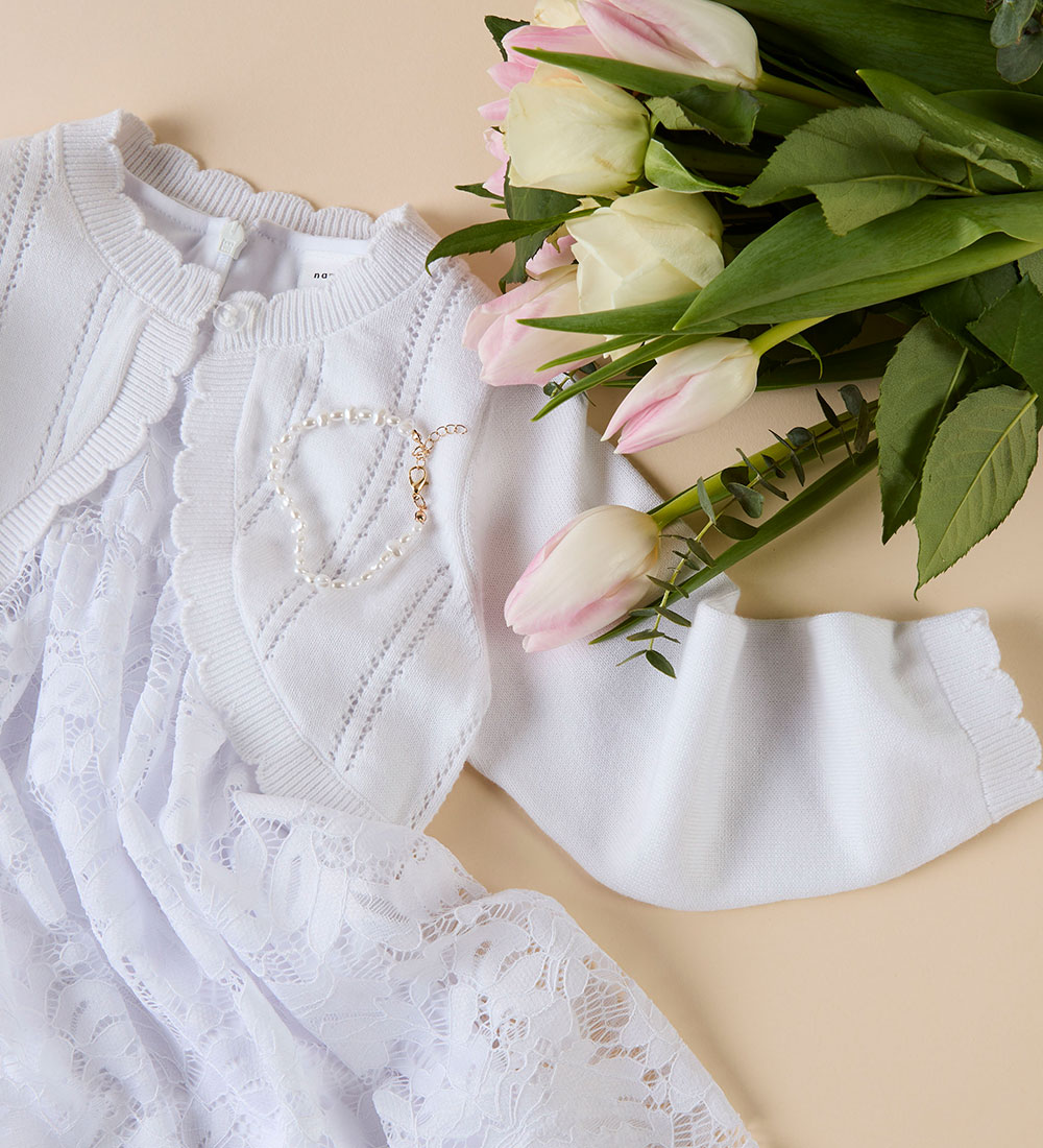 Name It Cardigan - Bolero - Strik - NmfTilli - Bright White m. H