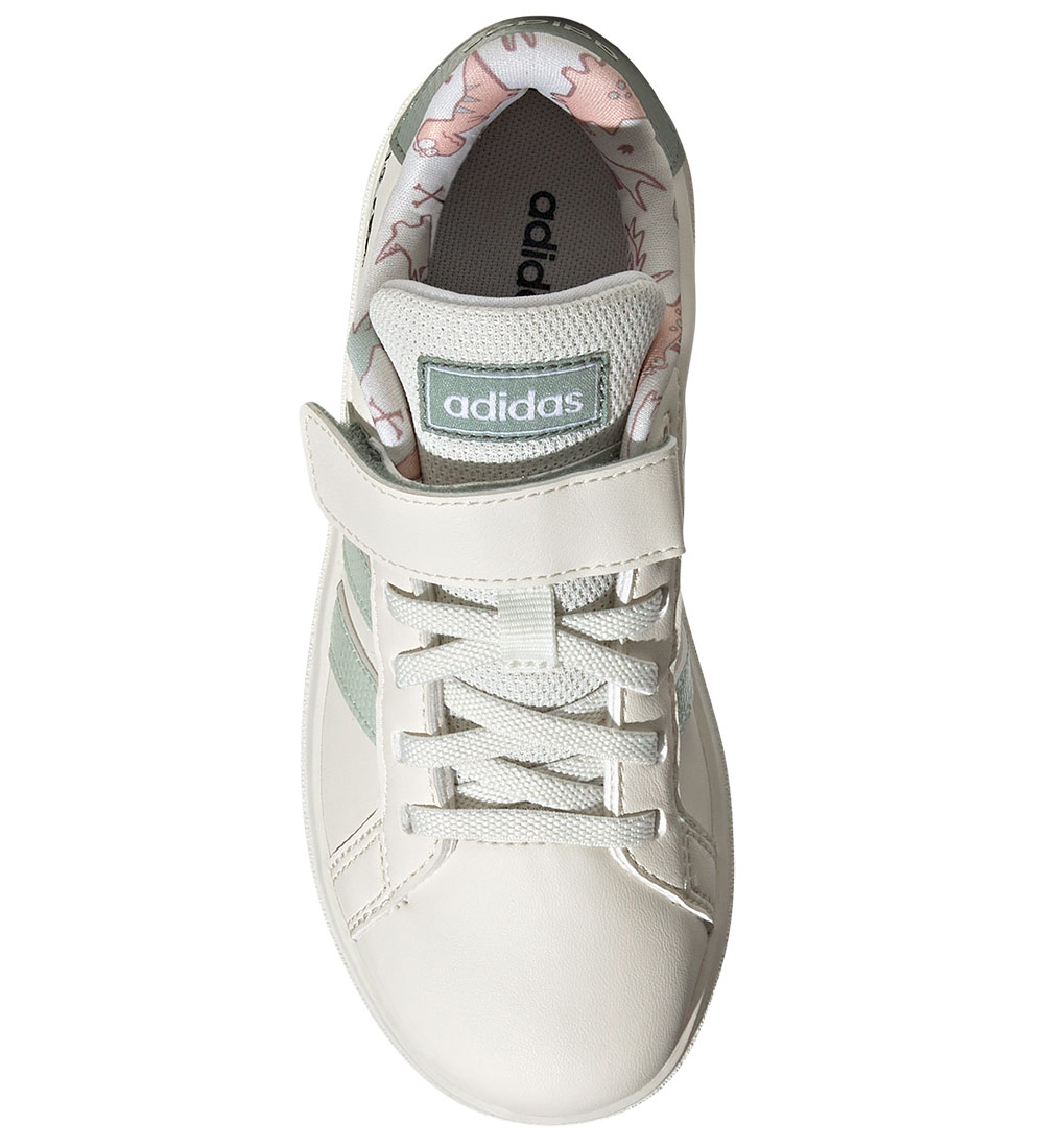 adidas Performance Sko - Dino Grand Court EL C - Owhite/Lingrn/S